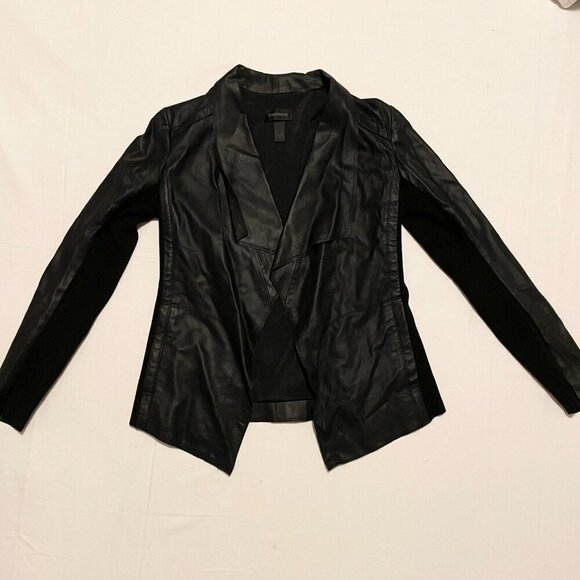 Danier Leather Blazer Jacket Womens 2XS Black - Picture 15 of 16